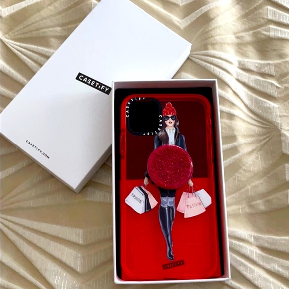 Casetify IPhone 11 ProMax impact case w/pop socket